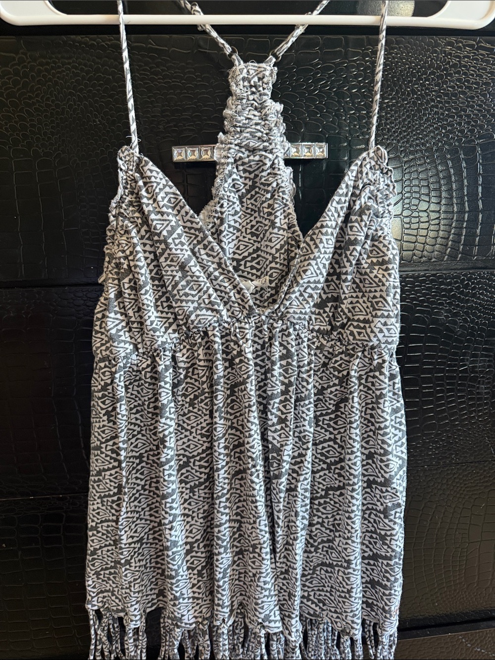 Billabong Black and White Tribal Halter Top